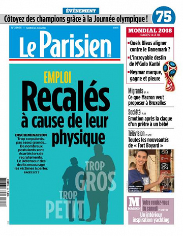 Le Parisien du Samedi 23 Juin 2018