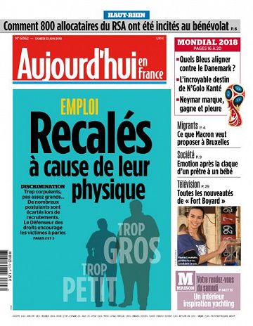 Aujourd’hui en France du Samedi 23 Juin 2018