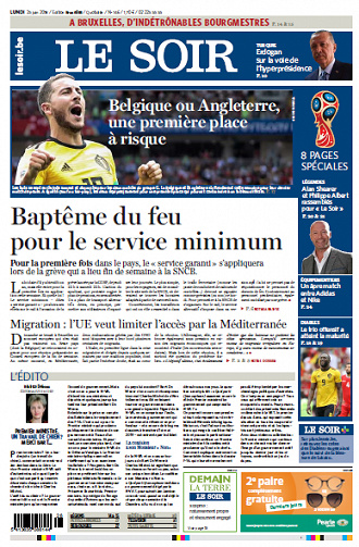 Le Soir du Lundi 25 Juin 2018