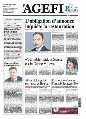 L’Agefi du Mercredi 27 Juin 2018