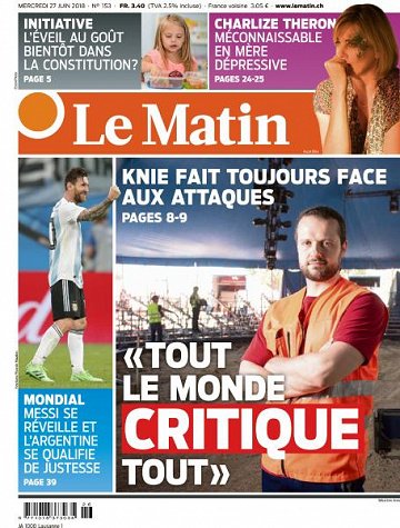 Le Matin du Mercredi 27 Juin 2018