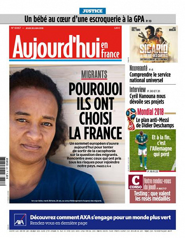 Aujourd’hui en France du Jeudi 28 Juin 2018