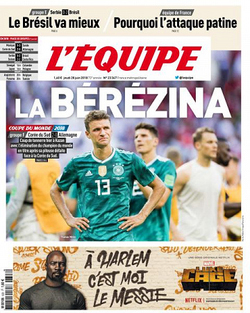 L’equipe du Jeudi 28 Juin 2018