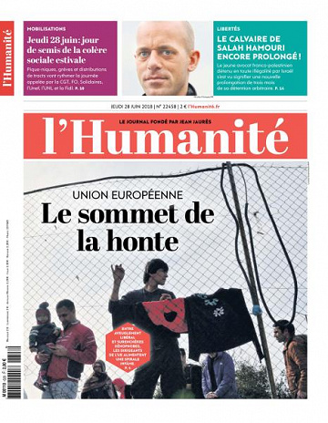 L’Humanite du Jeudi 28 Juin 2018