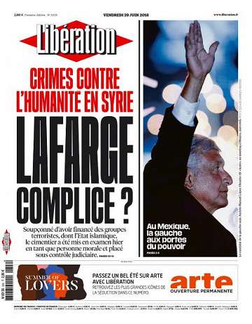 Libération du Vendredi 29 Juin 2018