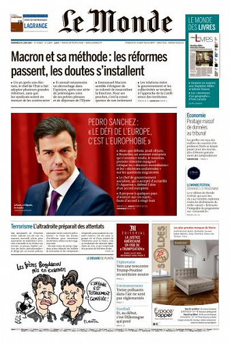Le Monde du Vendredi 29 Juin 2018
