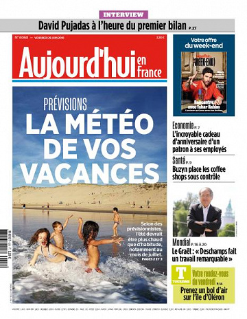 Aujourd’hui en France du Vendredi 29 Juin 2018