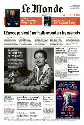 Le Monde du Samedi 30 Juin 2018