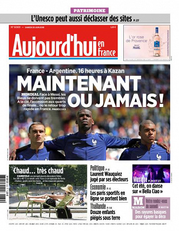 Aujourd’hui en France du Samedi 30 Juin 2018