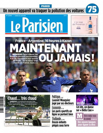 Le Parisien du Samedi 30 Juin 2018