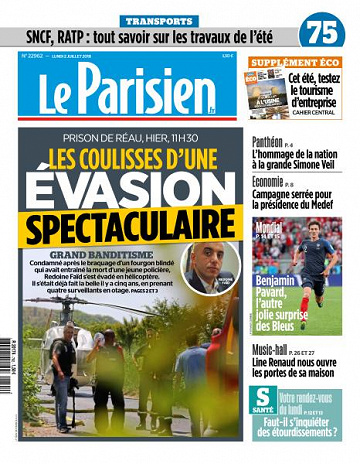 Le Parisien du Lundi 2 Juillet 2018
