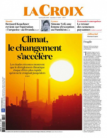 La Croix du Lundi 2 Juillet 2018
