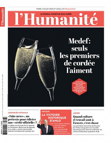 L’Humanite du Mardi 3 Juillet 2018