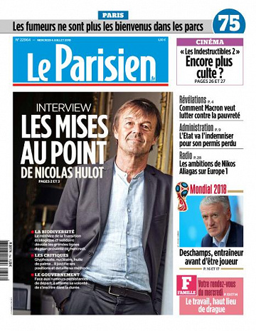 Le Parisien du Mercredi 4 Juillet 2018