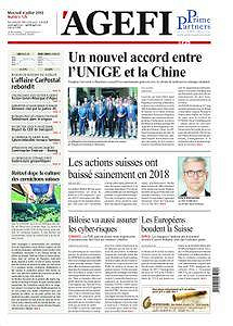 L’Agefi - Mercredi 4 Juillet 2018
