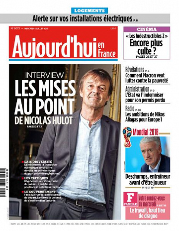 Aujourd’hui en France du Mercredi 4 Juillet 2018