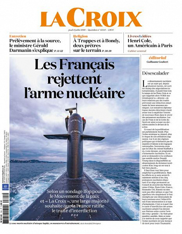 La Croix du Jeudi 5 Juillet 2018