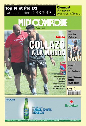 Midi Olympique Vert - 6 Juillet 2018