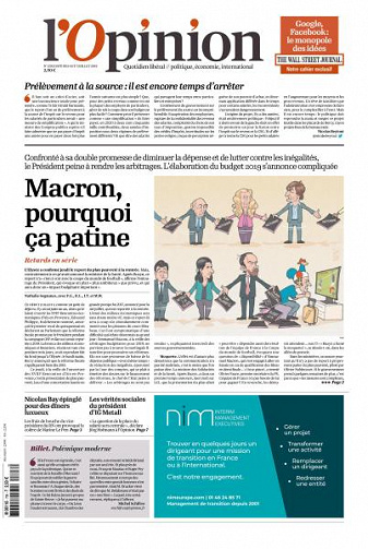 L’Opinion du Vendredi 6 et Samedi 7 Juillet 2018