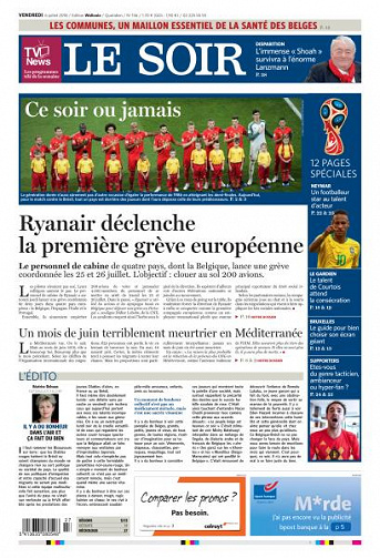 Le Soir du Vendredi 6 Juillet 2018