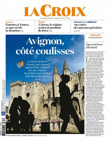 La Croix du Vendredi 6 Juillet 2018