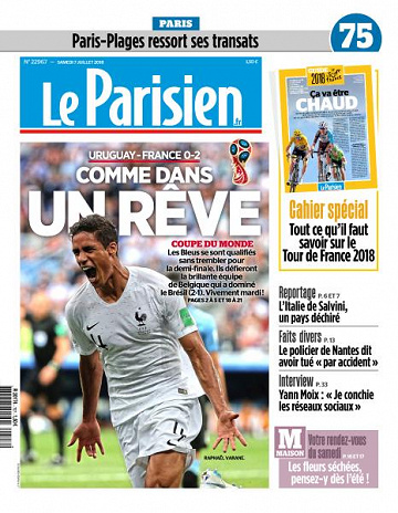 Le Parisien du Samedi 7 Juillet 2018