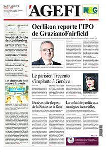 L’Agefi - Mardi 10 Juillet 2018