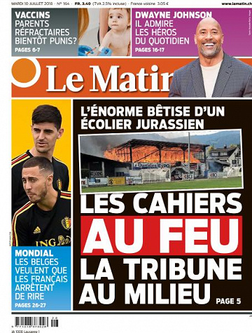 Le Matin du Mardi 10 Juillet 2018