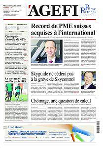 L’Agefi - Mercredi 11 Juillet 2018