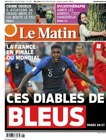 Le Matin du Mercredi 11 Juillet 2018