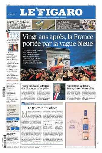 Le Figaro du Jeudi 12 Juillet 2018
