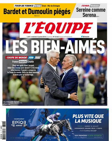 L’equipe du Vendredi 13 Juillet 2018