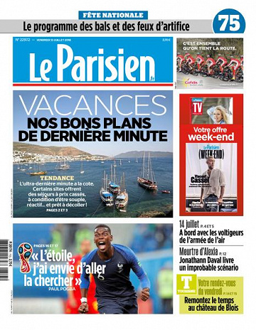 Le Parisien du Vendredi 13 Juillet 2018
