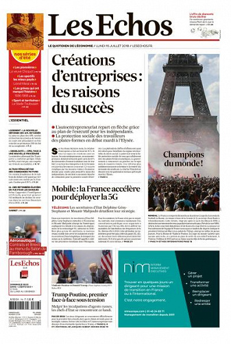 Les Echos du Lundi 16 Juillet 2018