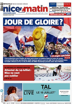 Nice-Matin - Dimanche 15 Juillet 2018