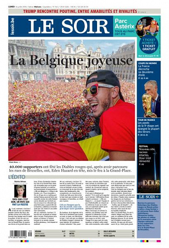 Le Soir du Lundi 16 Juillet 2018