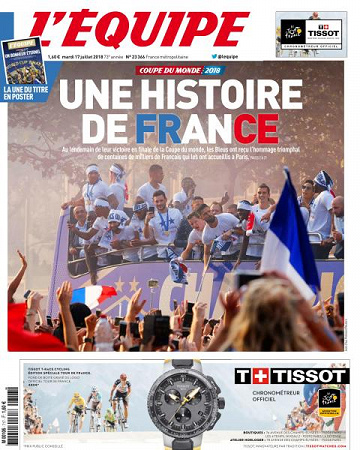L’equipe du Mardi 17 Juillet 2018