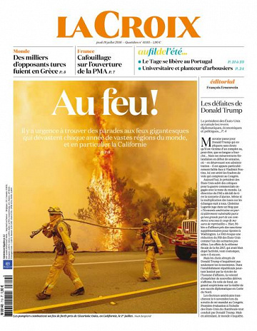 La Croix du Jeudi 19 Juillet 2018