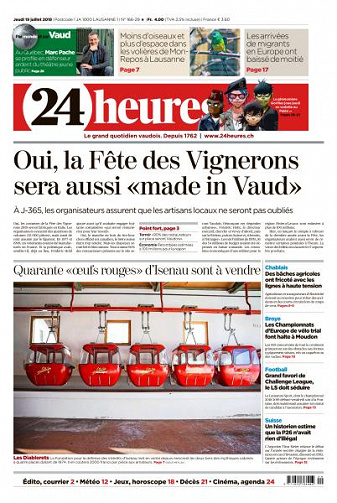 24 Heures du Jeudi 19 Juillet 2018