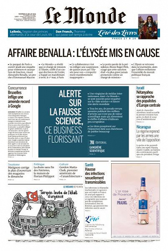 Le Monde du Vendredi 20 Juillet 2018