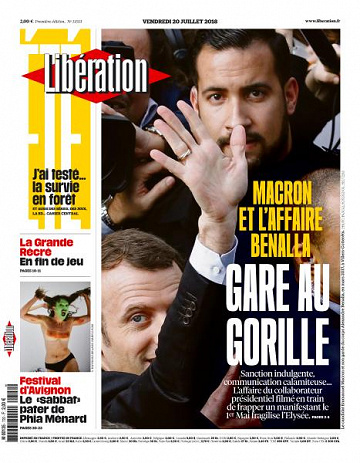 Libération du Vendredi 20 Juillet 2018