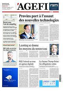 L’Agefi - Vendredi 20 Juillet 2018