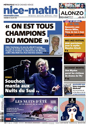 Nice-Matin - Vendredi 20 Juillet 2018