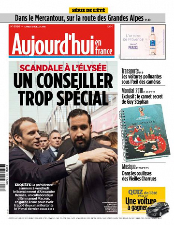 Aujourd’hui en France du Samedi 21 Juillet 2018