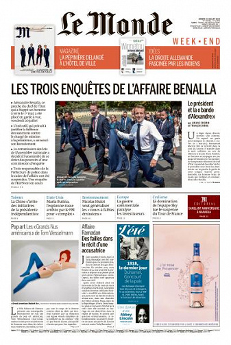 Le Monde du Samedi 21 Juillet 2018