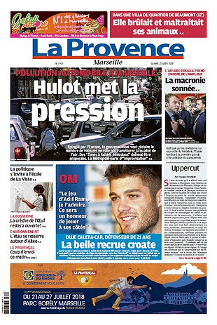 La Provence Marseille - Samedi 21 Juillet 2018
