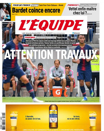 L’equipe du Dimanche 22 Juillet 2018