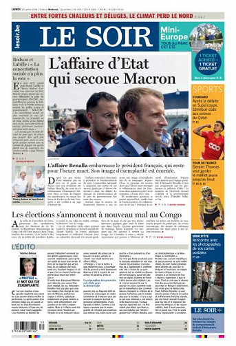Le Soir du Lundi 23 Juillet 2018