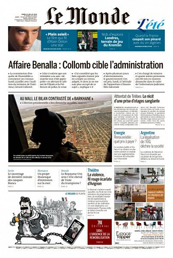 Le Monde du Mardi 24 Juillet 2018