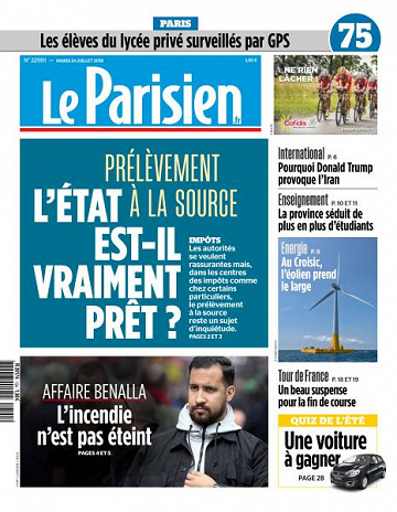 Le Parisien du Mardi 24 Juillet 2018